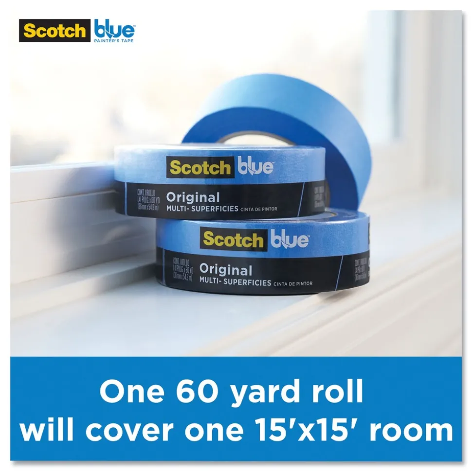 3M 2 in. x 60 yds 3 in. Core Original Multi-Surface Painter's Tape - Blue (1-Roll)