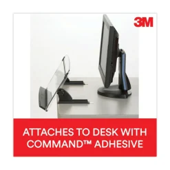 3M 150 Sheet Capacity In-Line Adjustable Desktop Copyholder - Plastic (Black/Clear)