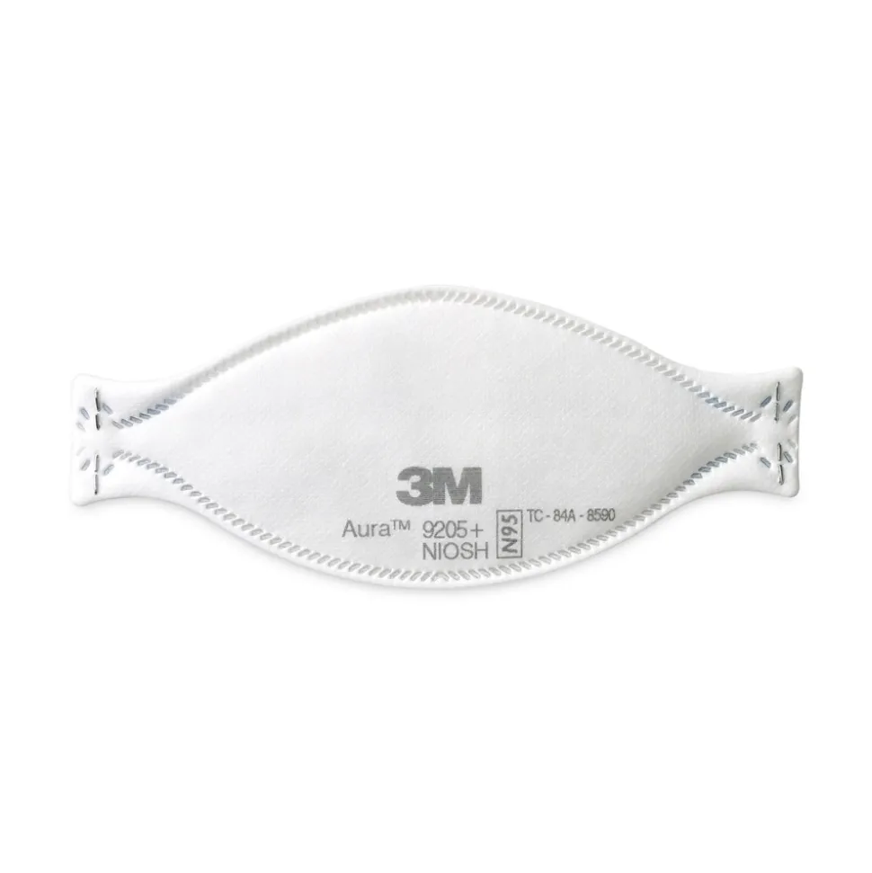 3M Aura 9205 Plus N95 Particulate Respirator - One Size Fits All (20/Pack)