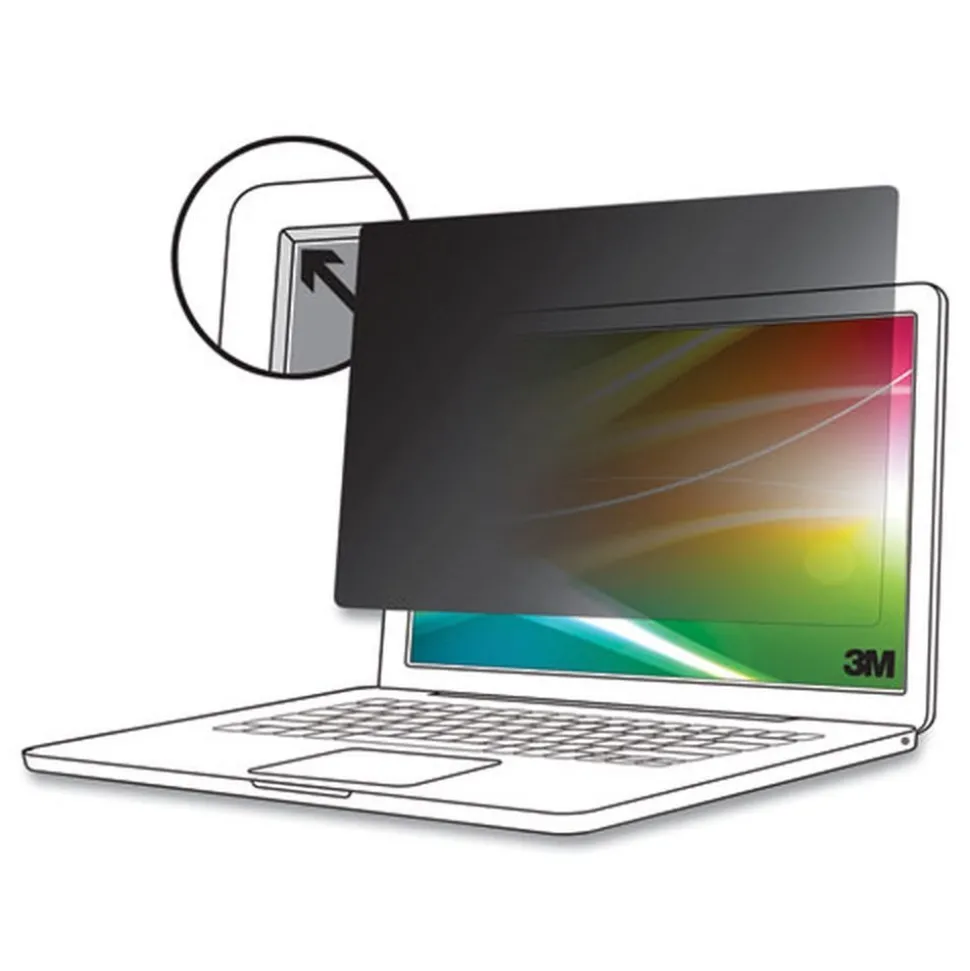3M Bright Screen Privacy Filter for 13.3 in. Full Screen Widescreen 16:9 Aspect Ratio Fits Laptop/2-in-1