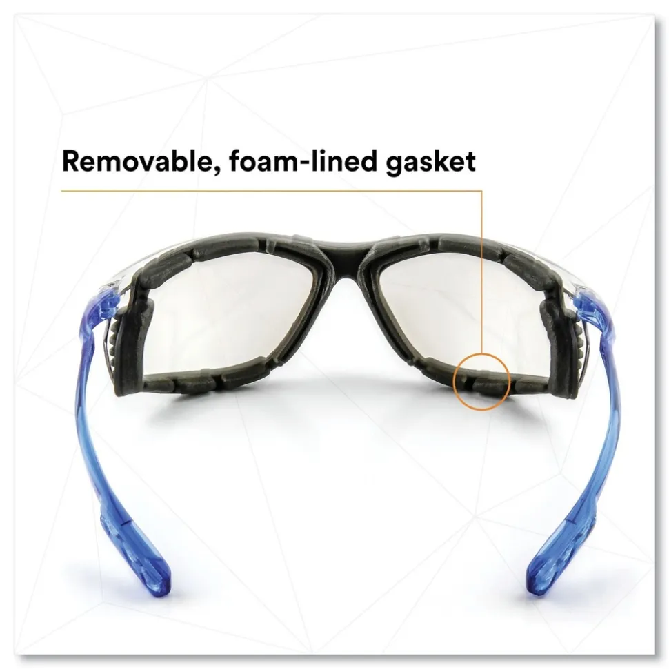 3M CCS plus1.5 Diopter Strength Protective Eyewear with Foam Gasket - Blue Plastic Frame, Clear Polycarbonate Lens