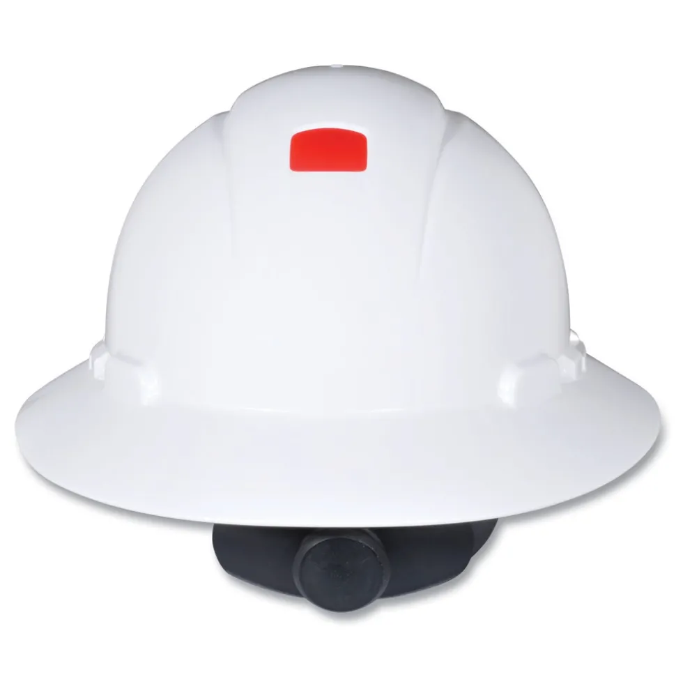 3M H-800 SecureFit H-Series 4 Point Pressure Diffusion Ratchet Suspension Hard Hats with UV Indicator - White