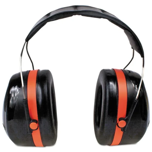 3M Peltor Optime 105 High Performance 30 dB NRR Ear Muffs - Black/Red