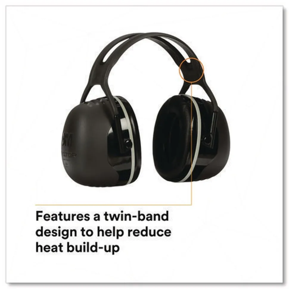 3M PELTOR X Series 31 dB NRR Earmuffs - Black