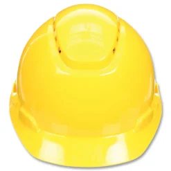 3M SecureFit H-Series 4-Point Pressure Diffusion Ratchet Suspension H-700 Vented Cap with UV Indicator Hard Hats - Yellow