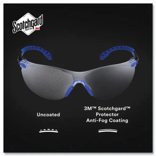 3M Solus 1000 Series Safety Glasses - Blue Plastic Frame Clear Polycarbonate Lens