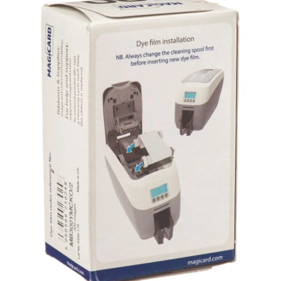 Magicard MB300YMCKO/2 Color Ribbon - Black/Cyan/Magenta/Yellow/Topcoat Protective Layer