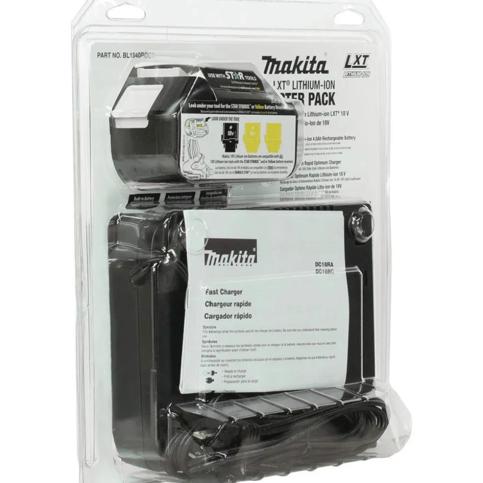 Makita 18V LXT 4 Ah Lithium-Ion Compact Battery and Rapid Charger Kit