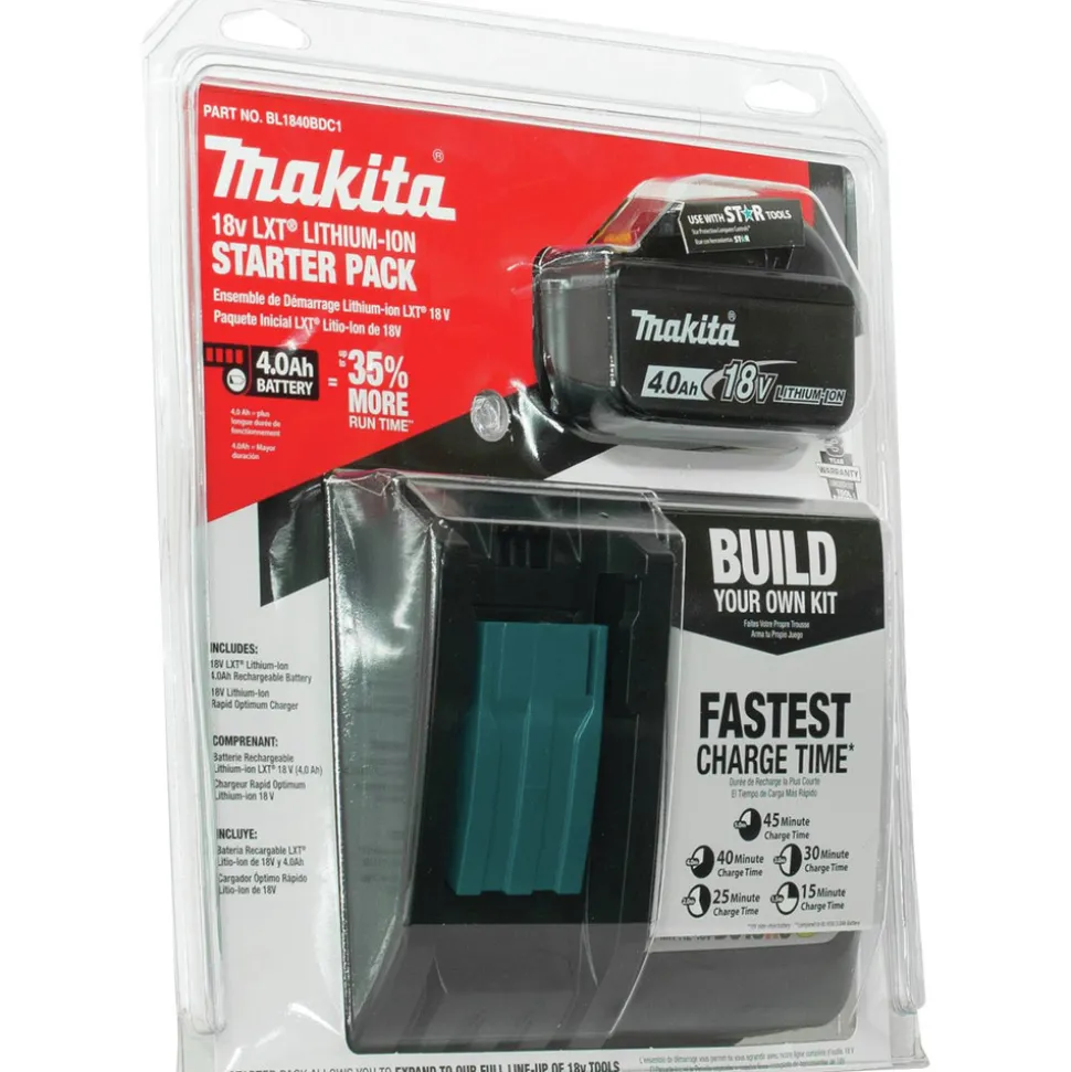 Makita 18V LXT 4 Ah Lithium-Ion Compact Battery and Rapid Charger Kit