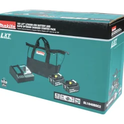 Makita 18V LXT Lithium-Ion Battery and Rapid Optimum Charger Starter Pack (4 Ah)