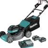 Makita 40V MAX XGT Brushless Lithium-Ion 21 in. Cordless Self-Propelled Commercial Lawn Mower Kit with 2 Batteries (4 Ah)