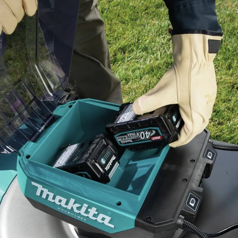 Makita 40V MAX XGT Brushless Lithium-Ion 21 in. Cordless Self-Propelled Commercial Lawn Mower Kit with 2 Batteries (4 Ah)