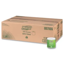 Marcal 2 Ply 100% Recycled Septic Safe Bath Tissues - White (48/Carton)