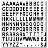 MasterVision 0.75 in. Letters Interchangeable Magnetic Board Accessories - Black