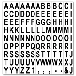 MasterVision 0.75 in. Letters Interchangeable Magnetic Board Accessories - Black