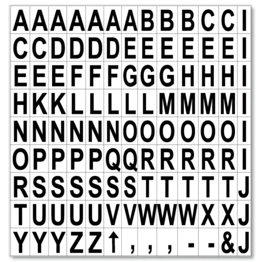 MasterVision 0.75 in. Letters Interchangeable Magnetic Board Accessories - Black