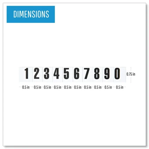 MasterVision 0.75 in. Numbers Interchangeable Magnetic Board Accessories - Black