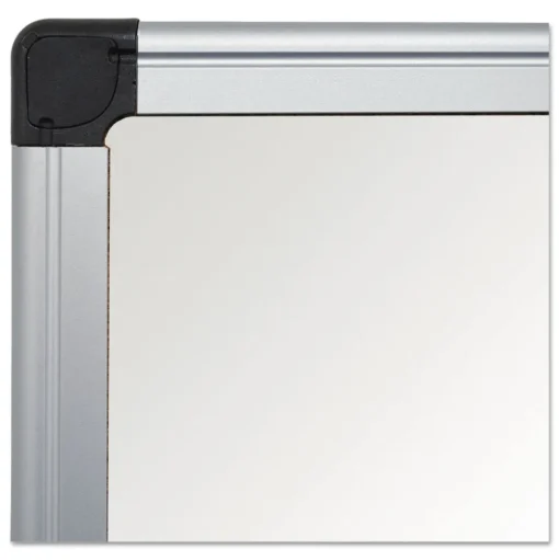 MasterVision 18 in. x 24 in. Aluminum Frame Value Melamine Dry Erase Board - White
