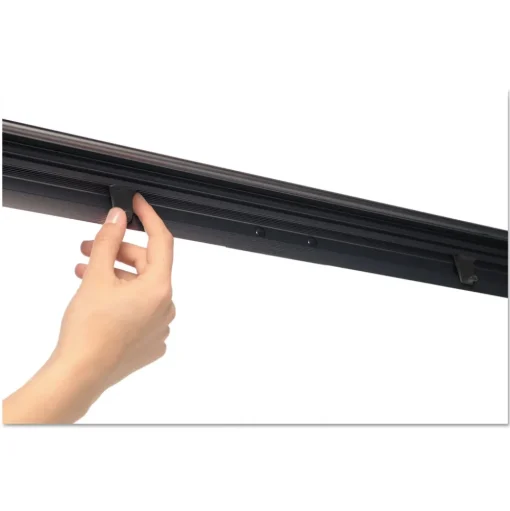 MasterVision 22.5 in. x 42 in. Basic Tripod Melamine Presentation Easel - White/Black