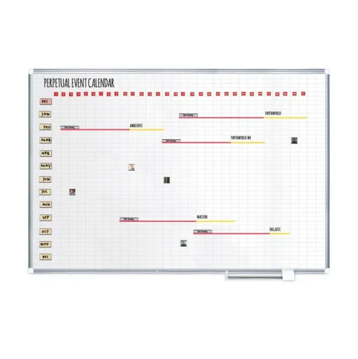 MasterVision 1 in. x 1 in. Calendar Dates Interchangeable Magnetic Board Accessories - Red/White (35/Pack)