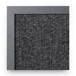 MasterVision 24 in. x 18 in. Designer Combo MDF Wood Frame Fabric Bulletin/Dry Erase Board - Charcoal/Gray/Black