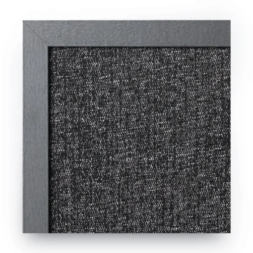 MasterVision 24 in. x 18 in. Designer Combo MDF Wood Frame Fabric Bulletin/Dry Erase Board - Charcoal/Gray/Black