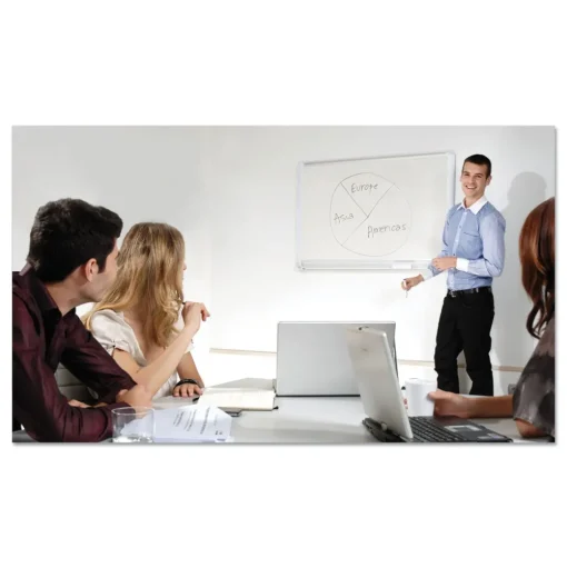 MasterVision 36 in. x 24 in. Gold Ultra Magnetic Dry Erase Boards - White Surface, White Aluminum Frame