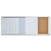 MasterVision 48 in. x 18 in. Lacquered Steel Surface Aluminum Frame Magnetic Calendar Combo Board - White