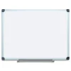 MasterVision 36 in. x 48 in. Porcelain Value Dry Erase Board - White Surface/Satin Aluminum Frame