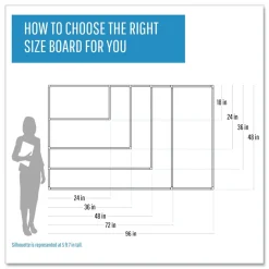 MasterVision 36 in. x 48 in. Porcelain Value Dry Erase Board - White Surface/Satin Aluminum Frame