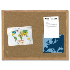 MasterVision 36 in. x 24 in. Wood Frame Earth Cork Board - Tan/Oak