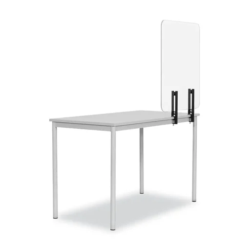MasterVision GL0801393 Protector Series 47.2 in. x 0.16 in. x 35.4 in. Frameless Glass Desktop Divider - Clear/Aluminum (1/Carton)