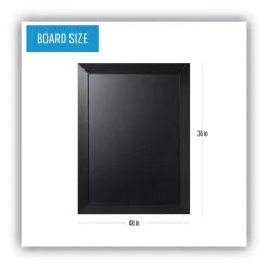 MasterVision Kamashi 36 in. x 24 in. Wood Frame Chalk Board - Black