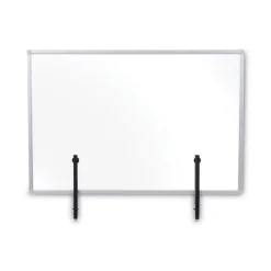 MasterVision Protector Series 35.4 in. x 0.16 in. x 23.6 in. Glass Aluminum Desktop Divider - Clear (1/Carton)