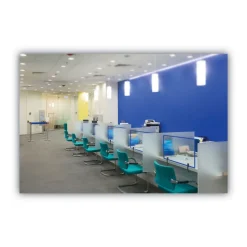 MasterVision Protector Series 35.4 in. x 0.16 in. x 23.6 in. Glass Aluminum Desktop Divider - Clear (1/Carton)