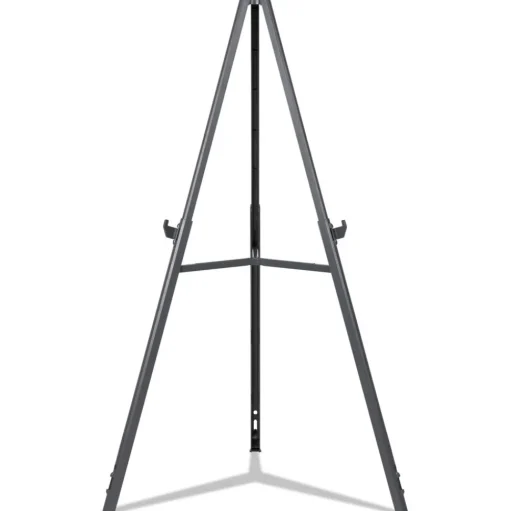 MasterVision Quantum Heavy Duty 35.62 in. - 61.22 in. Plastic Display Easel - Black