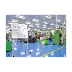 MasterVision Silver Easy Clean 36 in. x 48 in. Steel Frame Mobile Revolver Earth Dry Erase Board - White/Silver