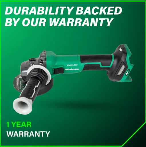 Metabo HPT G3612DVEQ6M 36V MultiVolt Lithium-Ion Brushless Variable Speed Slide Switch 4-1/2 in. Disc Angle Grinder (Tool Only)