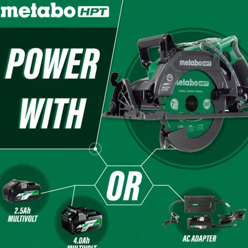 Metabo HPT MultiVolt 36V Brushless Lithium-Ion 7-1/4 in. Cordless Rear Handle Circular Saw Kit (4 Ah)