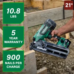 Metabo HPT NR3675DDM 36V MultiVolt Lithium-Ion Cordless Forming Nailer Kit (2.5 Ah/5 Ah)