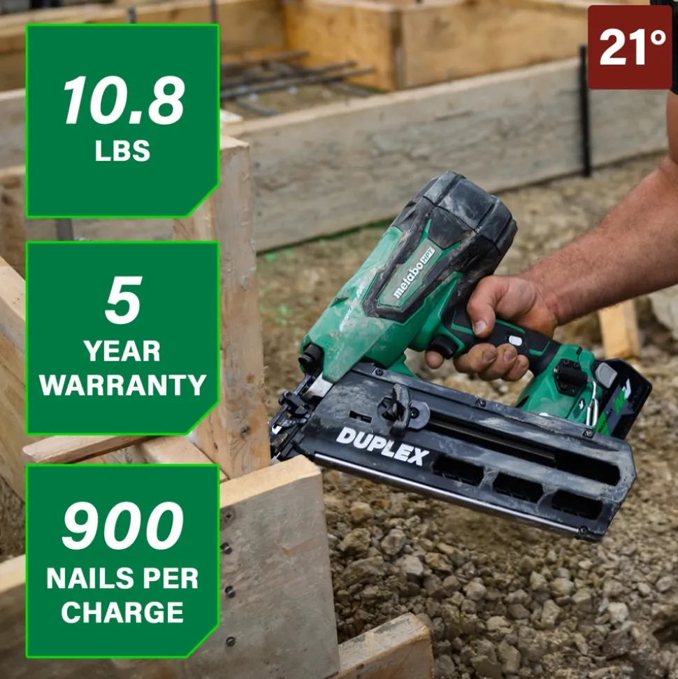 Metabo HPT NR3675DDM 36V MultiVolt Lithium-Ion Cordless Forming Nailer Kit (2.5 Ah/5 Ah)