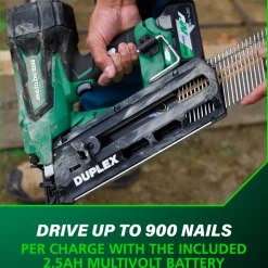 Metabo HPT NR3675DDM 36V MultiVolt Lithium-Ion Cordless Forming Nailer Kit (2.5 Ah/5 Ah)