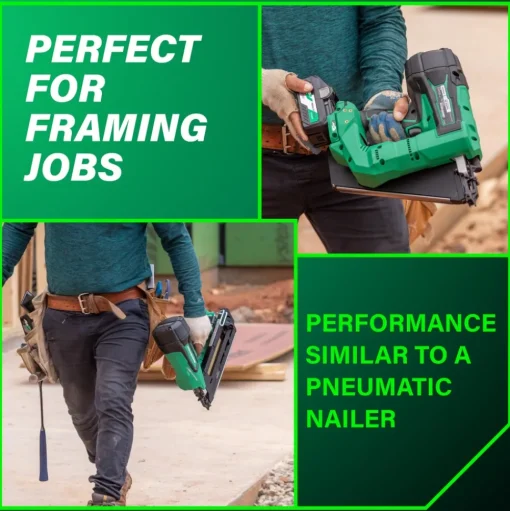Metabo HPT 36V MultiVolt 3-1/2 in. Cordless Paper Strip Framing Nailer Kit (2.5 Ah)