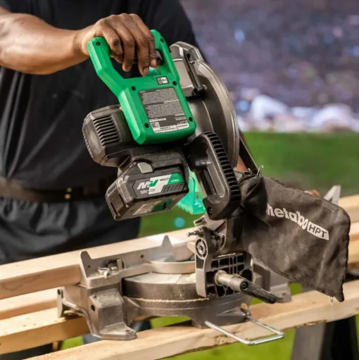 Metabo HPT 18V MultiVolt Brushless Lithium-Ion 10 in. Cordless Single Bevel Miter Saw (Tool Only)