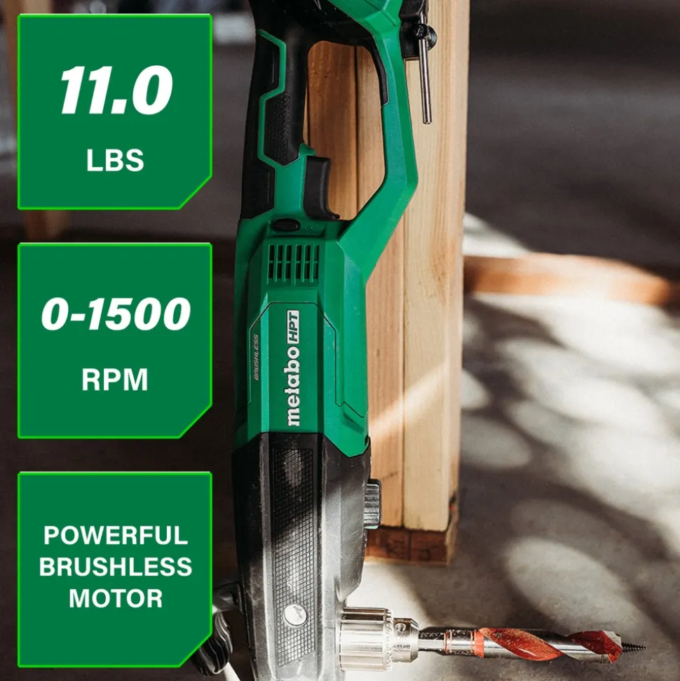 Metabo HPT 36V MultiVolt Lithium-Ion Brushless 1/2 in. Cordless High Power Right Angle Drill Kit (4 Ah/8 Ah)