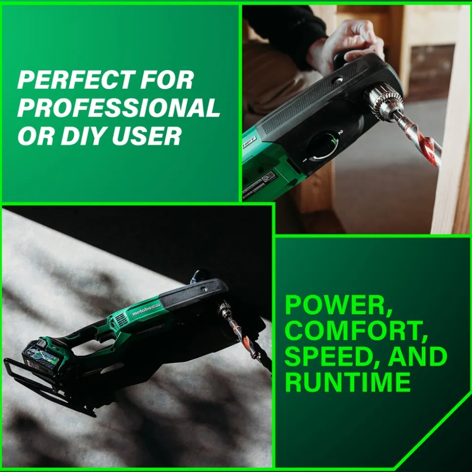 Metabo HPT 36V MultiVolt Lithium-Ion Brushless 1/2 in. Cordless High Power Right Angle Drill Kit (4 Ah/8 Ah)
