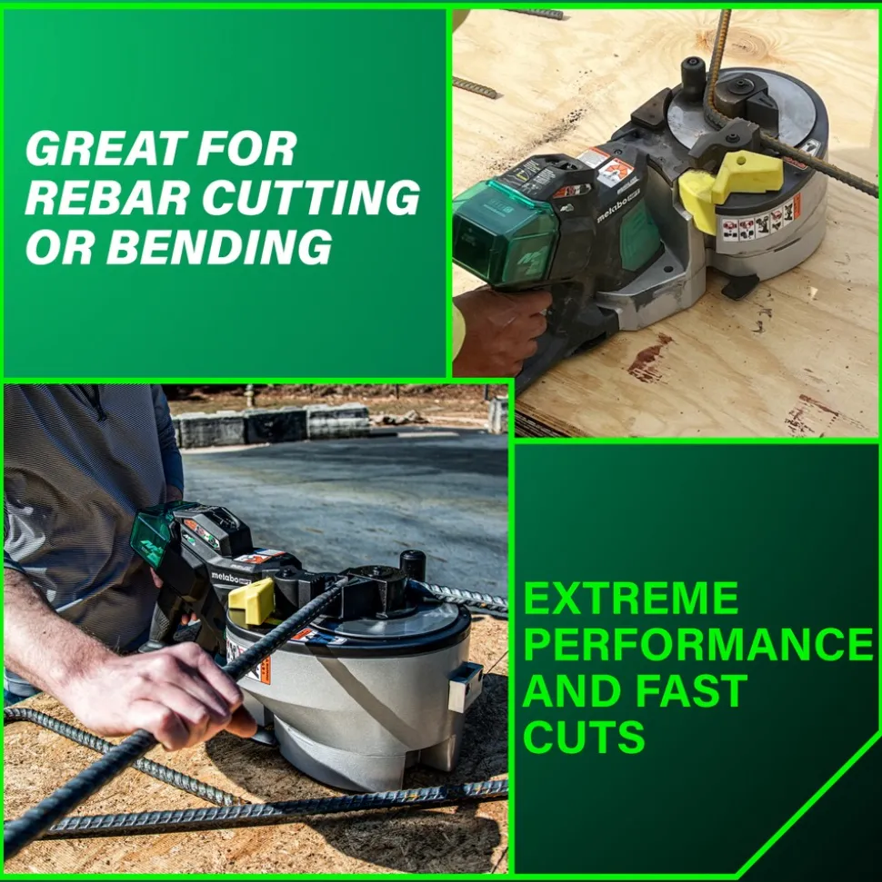 Metabo HPT VB3616DAM 36V MultiVolt Portable Cordless Rebar Bender/Cutter Kit (4 Ah)