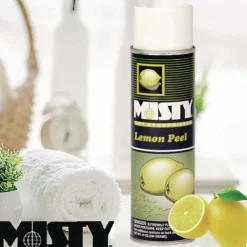 Misty 1001842 10 oz. Aerosol Spray Handheld Air Deodorizer - Lemon Peel (12/Carton)