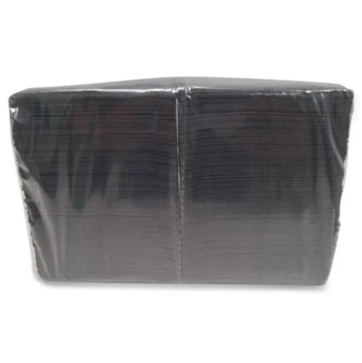 Morcon Paper 9 in. x 9.5 in. 2-Ply Morsoft Beverage Napkins - Black (1000/Carton)