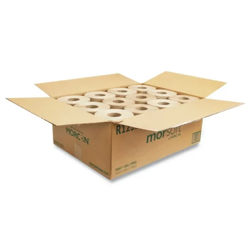 Morcon Paper MORSOFT UNIVERSAL ROLL TOWELS, 8-in X 350 FT, BROWN, 12 ROLLS/CARTON